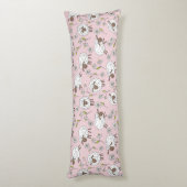 Schapen tellen op katoenen snoep roze lichaamskussen (Achterkant (Verticaal))