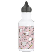 Schapen tellen op katoenen snoep roze waterfles  (Links)