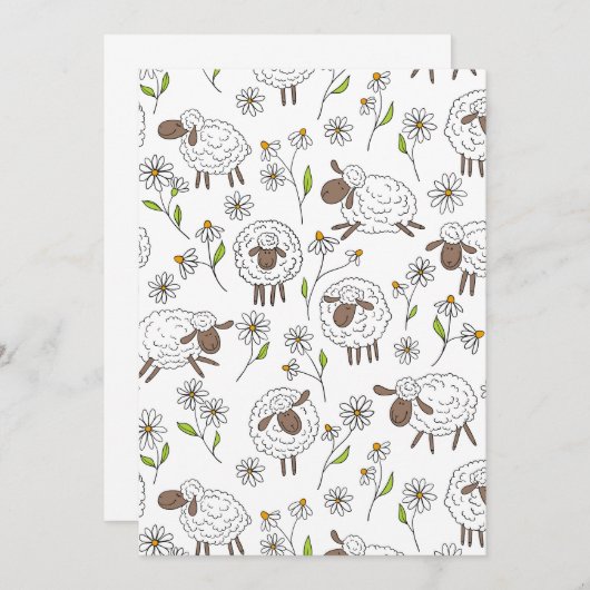 Schapen tellen op wit (Voorkant / Achterkant)