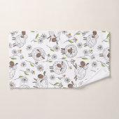 Schapen tellen op wit bad handdoek (Handdoek)