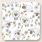 Schapen tellen op wit bier onderzetter (Voorkant)