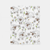 Schapen tellen op wit fleece deken (Voorkant)