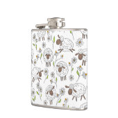 Schapen tellen op wit heupfles (Links)