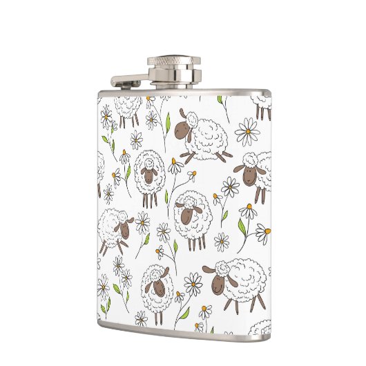 Schapen tellen op wit heupfles (Links)