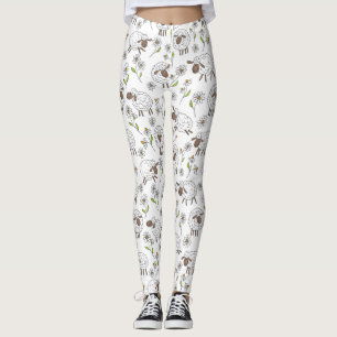 Schapen tellen op wit leggings