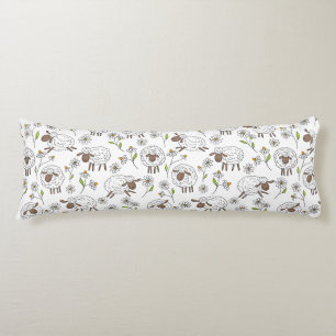 Schapen tellen op wit lichaamskussen