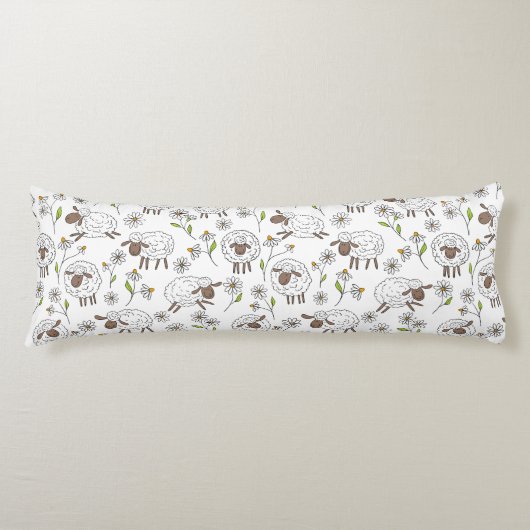 Schapen tellen op wit lichaamskussen (Voorkant)