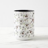 Schapen tellen op wit mok (Midden)