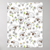 Schapen tellen op wit poster (Voorkant)