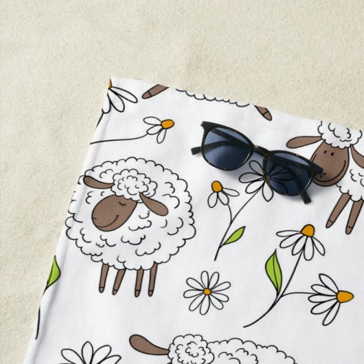 Schapen tellen op wit strandlaken (In situ)