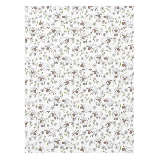 Schapen tellen op wit tafelkleed (Voorkant)