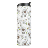 Schapen tellen op wit thermosbeker (Gedraaid links)