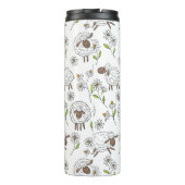 Schapen tellen op wit thermosbeker (Achterkant)