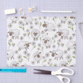 Schapen tellen op wit tissuepapier (Craft)