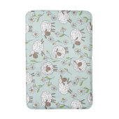 Schapen tellen op zee glasblauw badmat (Voorkant Verticaal)