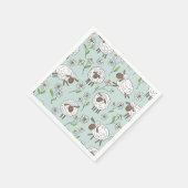 Schapen tellen op zee glasblauw servet (Hoek)