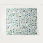 Schapen tellen op zee glasblauw wandkleed (Voorkant (horizontaal))