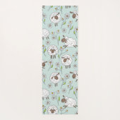 Schapen tellen op zee glasblauw yogamat (Achterkant)