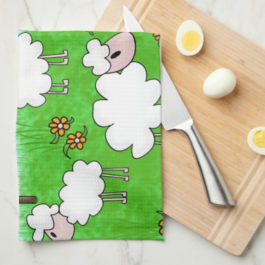 Schapen Theedoek (Quarter Fold)