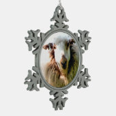 SCHAPEN TIN SNEEUWVLOK ORNAMENT (Links)