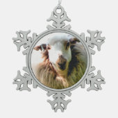 SCHAPEN TIN SNEEUWVLOK ORNAMENT (Voorkant)