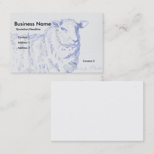 Schapen trekken Visitekaartjes (Voorkant / Achterkant)