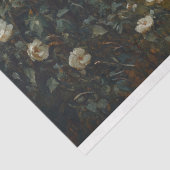  schapen tussen witte bloemen schilderen tissuepapier (Detail)