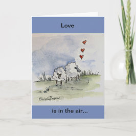 Schapen uit liefde feestdagen kaart