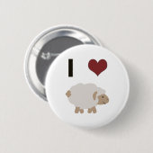 Schapen uit mijn hart ronde button 5,7 cm (Voorkant /achterkant)
