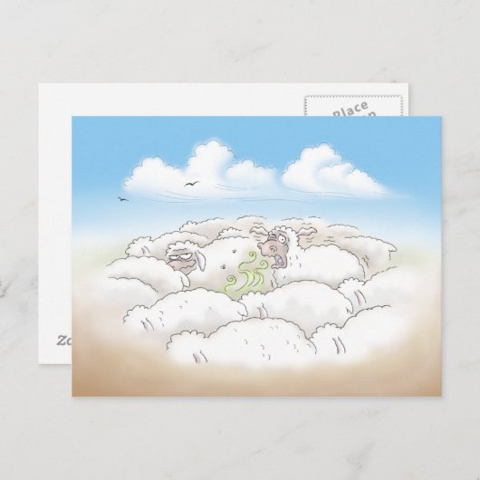Schapen uit op het Briefkaart van de Waaier (Voorkant / Achterkant)