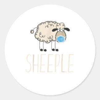 Schapen van schapen draag grappige TShirt Ronde Sticker