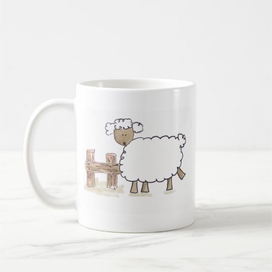  schapen van Serena Bowman grappige landbouwhuisdi Koffiemok (Links)