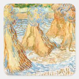 Schapen van tarwe (1890) Vincent Van Gogh Vierkante Sticker