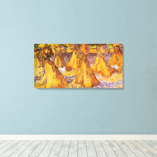 Schapen van Wheat door Vincent van Gogh Canvas Afdruk (Insitu (Houten vloer))