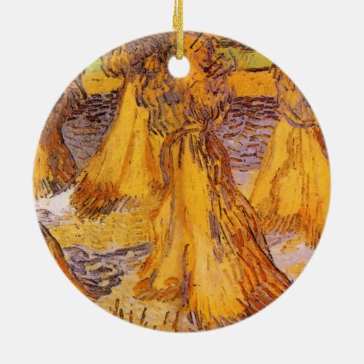 Schapen van Wheat door Vincent van Gogh Keramisch Ornament (Achterkant)