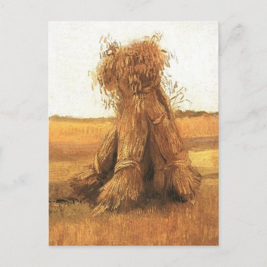 Schapen van Wheat in a Field, van Gogh Briefkaart (Voorkant)
