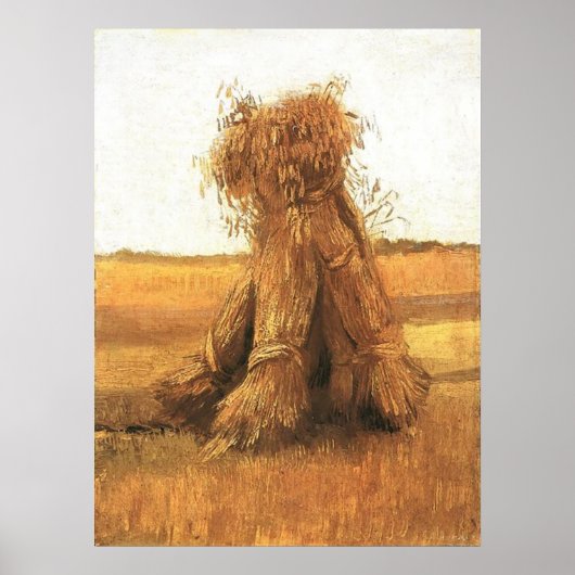 Schapen van Wheat in a Field, van Gogh Poster (Voorkant)