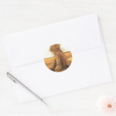 Schapen van Wheat in a Field, van Gogh Ronde Sticker (Envelop)