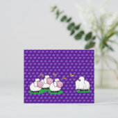 Schapen verkleed als een Halloween geest die "Boo" Briefkaart (Staand voorkant)