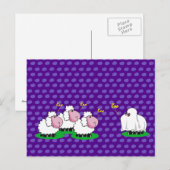 Schapen verkleed als een Halloween geest die "Boo" Briefkaart (Voorkant / Achterkant)