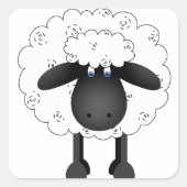 Schapen Vierkante Sticker (Voorkant)