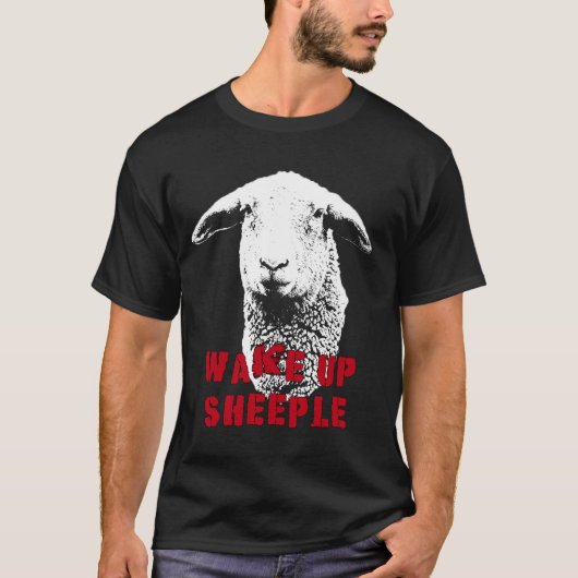 Schapen wakker maken, schapen t-shirt (Voorkant)
