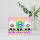 Schapen Wenskaarten Briefkaart (Staand voorkant)