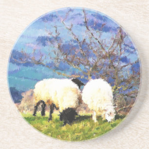 SCHAPEN ZANDSTEEN ONDERZETTER