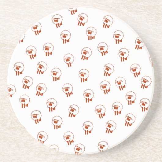 schapen zandsteen onderzetter (Voorkant)