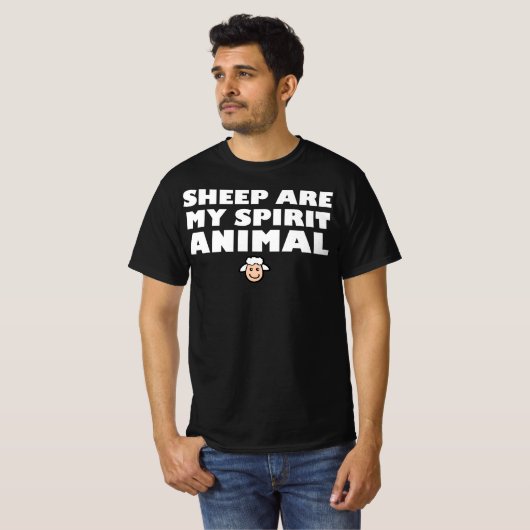 Schapen zijn mijn gedistilleerde dieren t-shirt (Voorkant volledig)