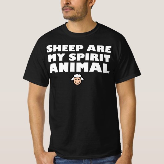 Schapen zijn mijn gedistilleerde dieren t-shirt (Voorkant)