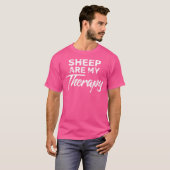 Schapen zijn mijn therapieschapen t-shirt (Voorkant volledig)