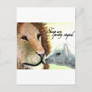 Schapen zijn stomkop. briefkaart