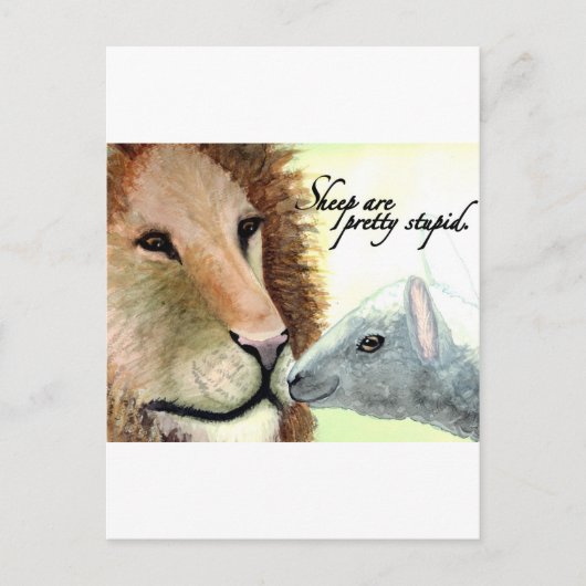 Schapen zijn stomkop. briefkaart (Voorkant)